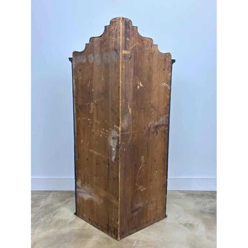 Corner cabinet with curved facade, painted decoration 'Court scene' 19th century