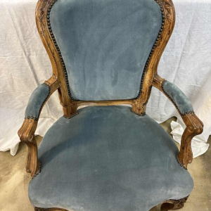 Pair of Louis XV period cabriolet armchairs, France 18th century