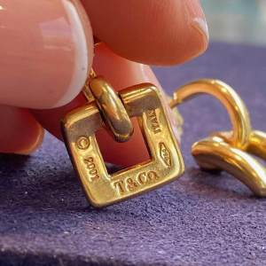 TIFFANY & Co, Oorbellen in 18K geel goud