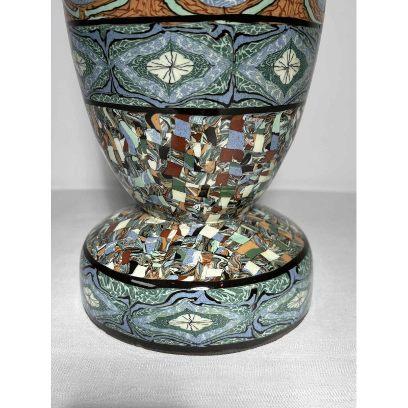 Jean Gerbino à Vallauris, vase tulipe en terre mêlée sur piédouche - France, XXe s