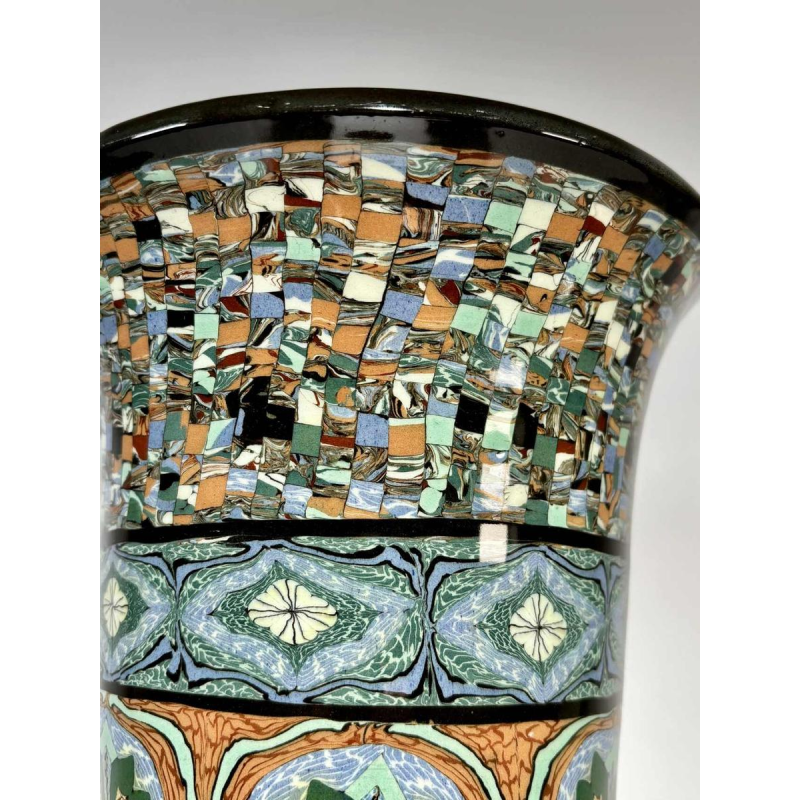 Jean Gerbino à Vallauris, vase tulipe en terre mêlée sur piédouche - France, XXe s