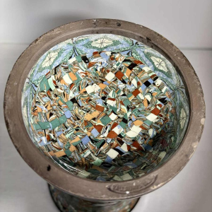 Jean Gerbino in Vallauris, tulip vase in mixed clay on pedestal – France, 20th century