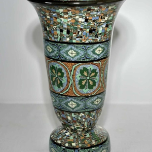 Jean Gerbino à Vallauris, vase tulipe en terre mêlée sur piédouche - France, XXe s