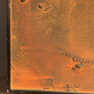 LOUIS-MARIE LONDOT "Matière Rouille" 1962, Abstract schilderij met concerties