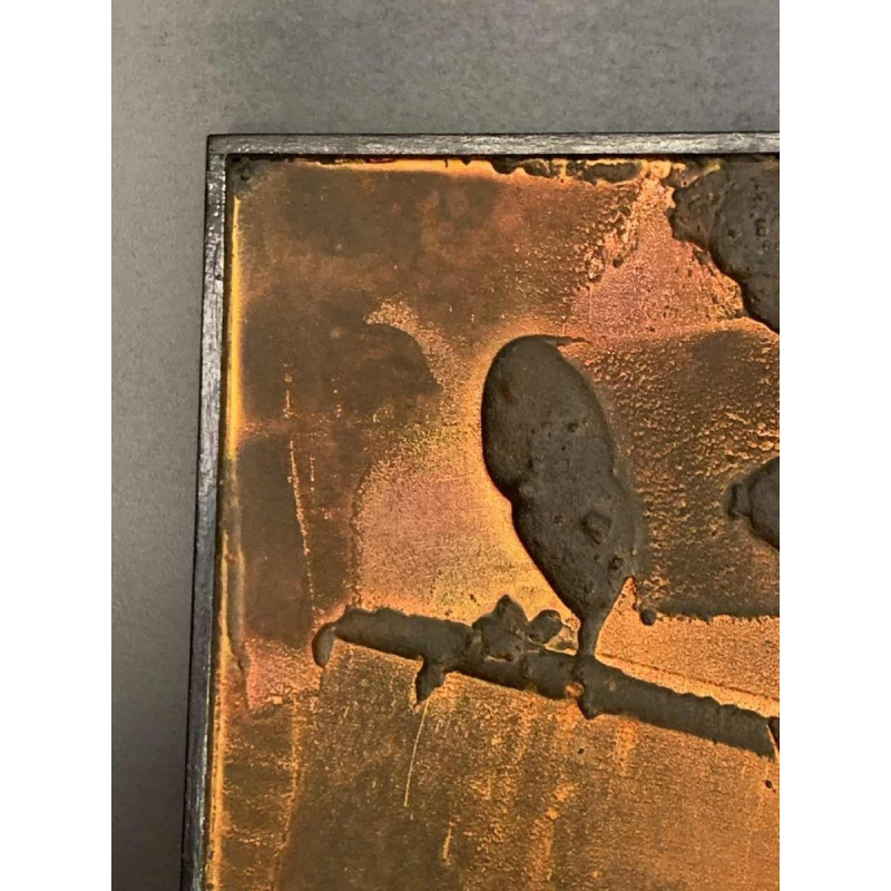 LOUIS-MARIE LONDOT "Matière Rouille" 1962, Abstract schilderij met concerties