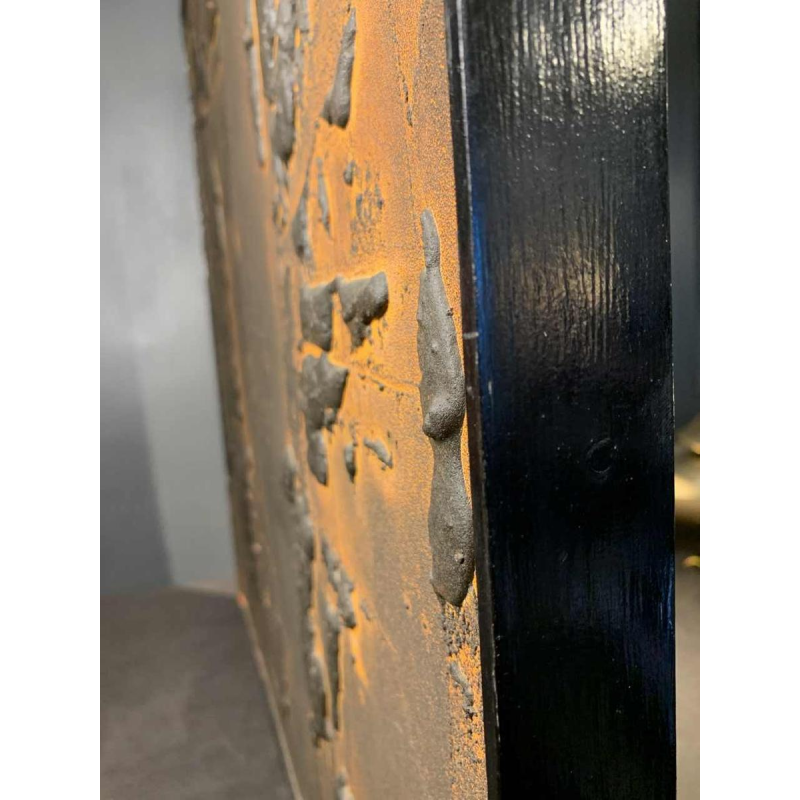 LOUIS-MARIE LONDOT "Matière Rouille" 1962, Abstract painting with concerts