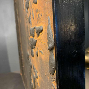 LOUIS-MARIE LONDOT "Matière Rouille" 1962, Abstract schilderij met concerties