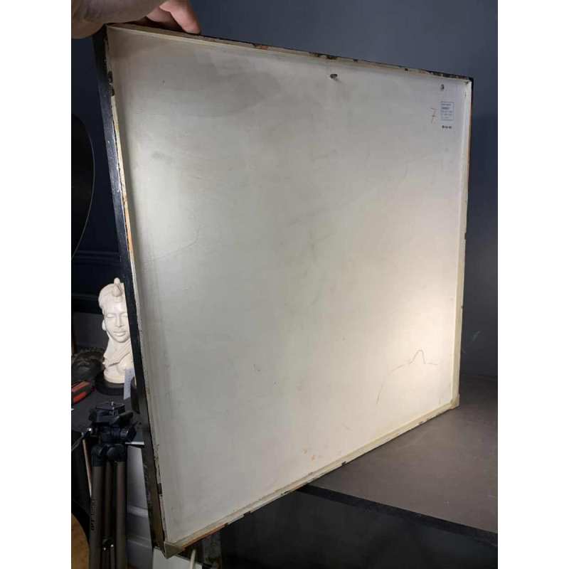 LOUIS-MARIE LONDOT "Matière Rouille" 1962, Tableau abstrait à concertions