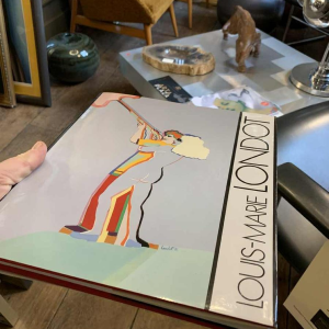 LOUIS-MARIE LONDOT "Matière Rouille" 1962, Tableau abstrait à concertions