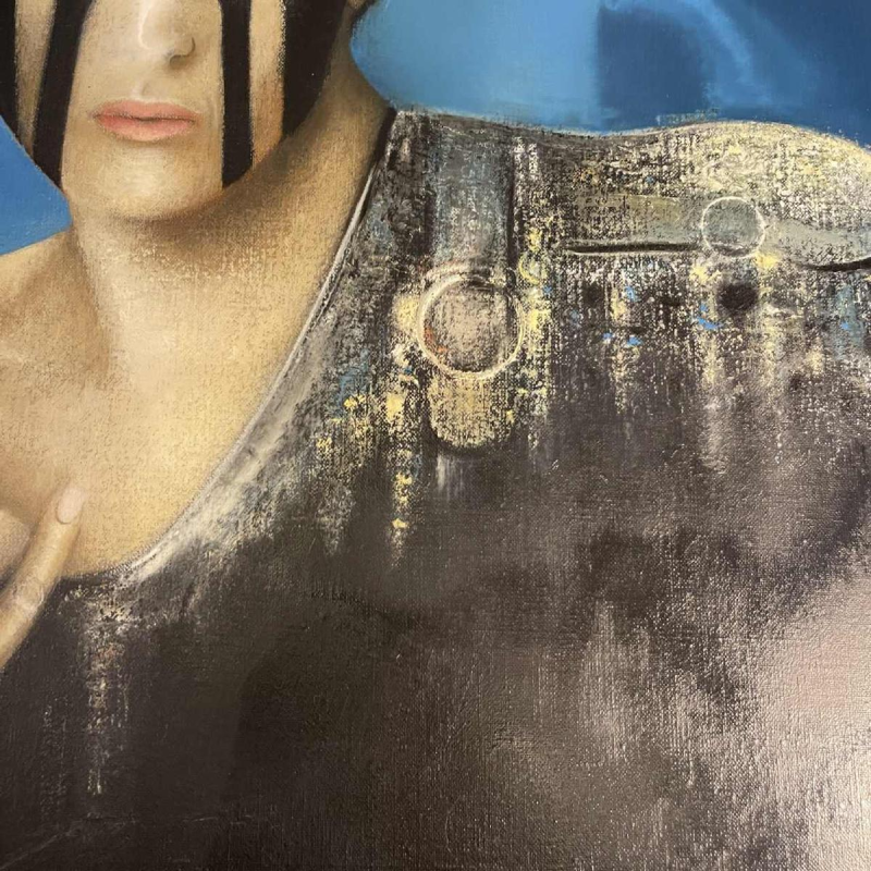 Michel Van de Velde 'Métamorphose marine' realistisch en fantastisch schilderij, olieverf op doek, 1993