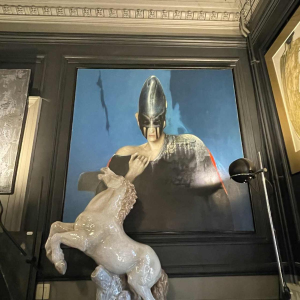 Michel Van de Velde 'Métamorphose marine' realistisch en fantastisch schilderij, olieverf op doek, 1993