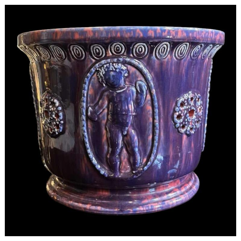 JEAN LUCE & Villeroy & Boch Septfontaines "Putti" cache-pot vase céramique 1920s