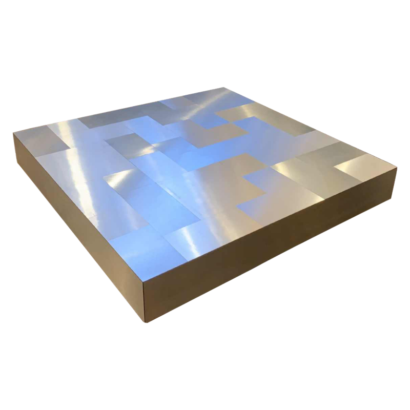 WILLY RIZZO voor CIDUE, Brutalist Coffee Table / Living Room, aluminium, 1970