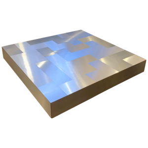 WILLY RIZZO voor CIDUE, Brutalist Coffee Table / Living Room, aluminium, 1970