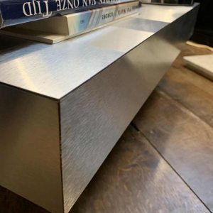 WILLY RIZZO voor CIDUE, Brutalist Coffee Table / Living Room, aluminium, 1970