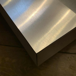 WILLY RIZZO pour CIDUE, Table Basse / Salon Brutaliste, aluminium brossé, 1970