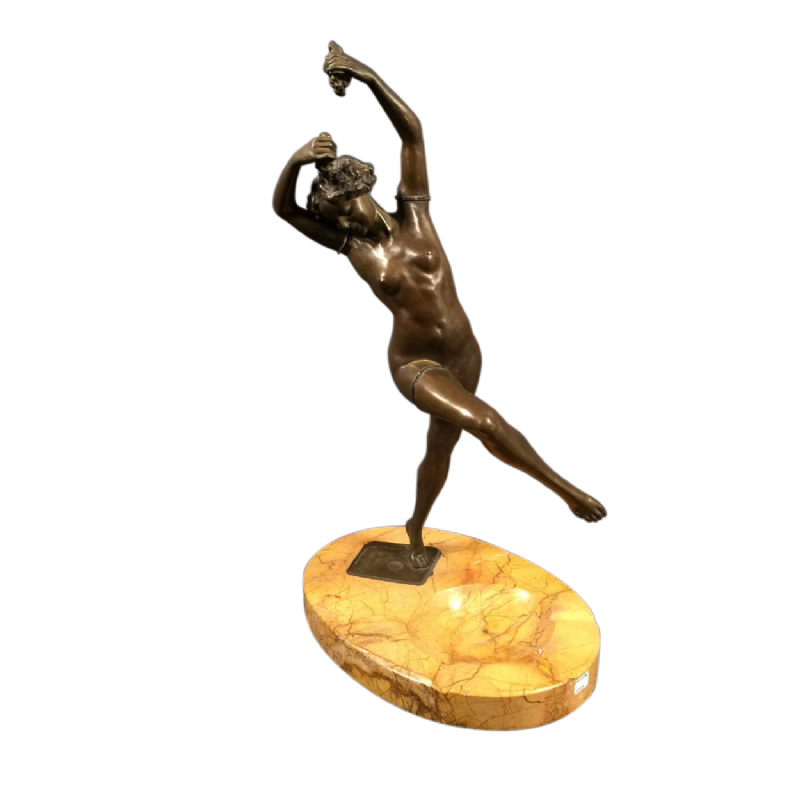 Léonildo Giannoni "Danseuse Nue" Sculpture Art Déco - Pièce Unique - ca 1937