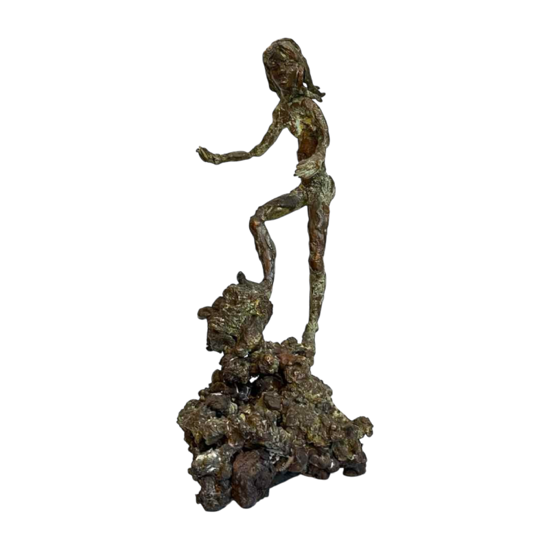 Léon de Pas 'Nu féminin' sculpture en bronze par modelage direct, ca 1980