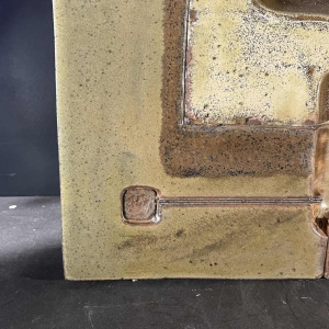 Jean-Michel SAVARY, ceramic sculpture / abstract brutalist wall light, glazed stoneware, 20th century