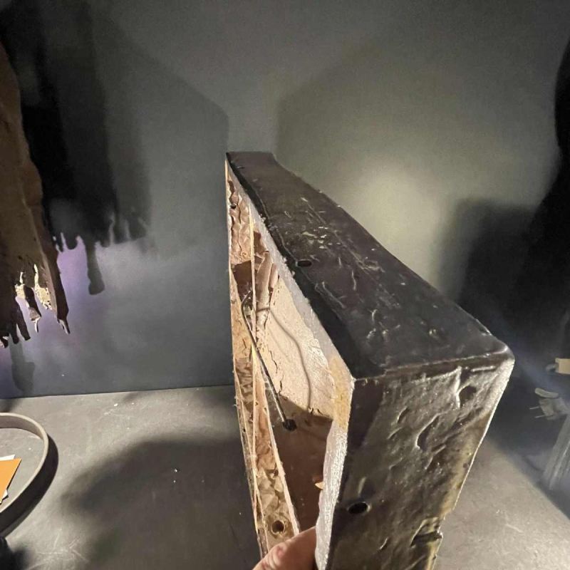 Jean-Michel SAVARY, sculpture céramique / applique murale brutaliste abstraite, gre`s émaillé, 20ème