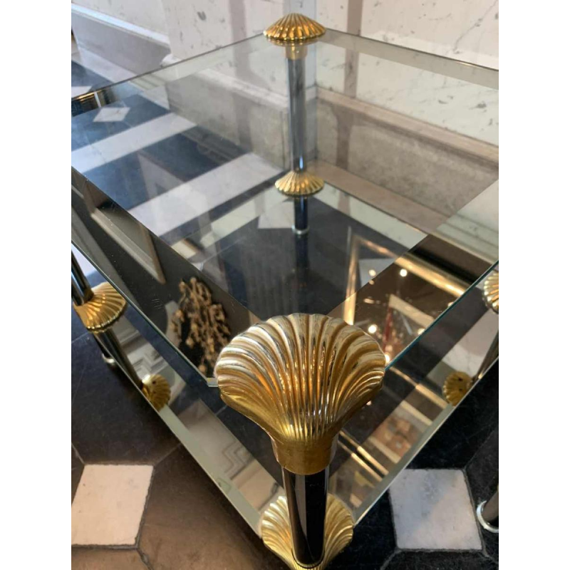 Paire de tables basses / Chevets ' coquillage ' style Hollywood Regency, 1970s