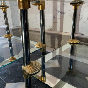 Paire de tables basses / Chevets ' coquillage ' style Hollywood Regency, 1970s