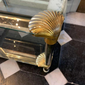 Paire de tables basses / Chevets ' coquillage ' style Hollywood Regency, 1970s