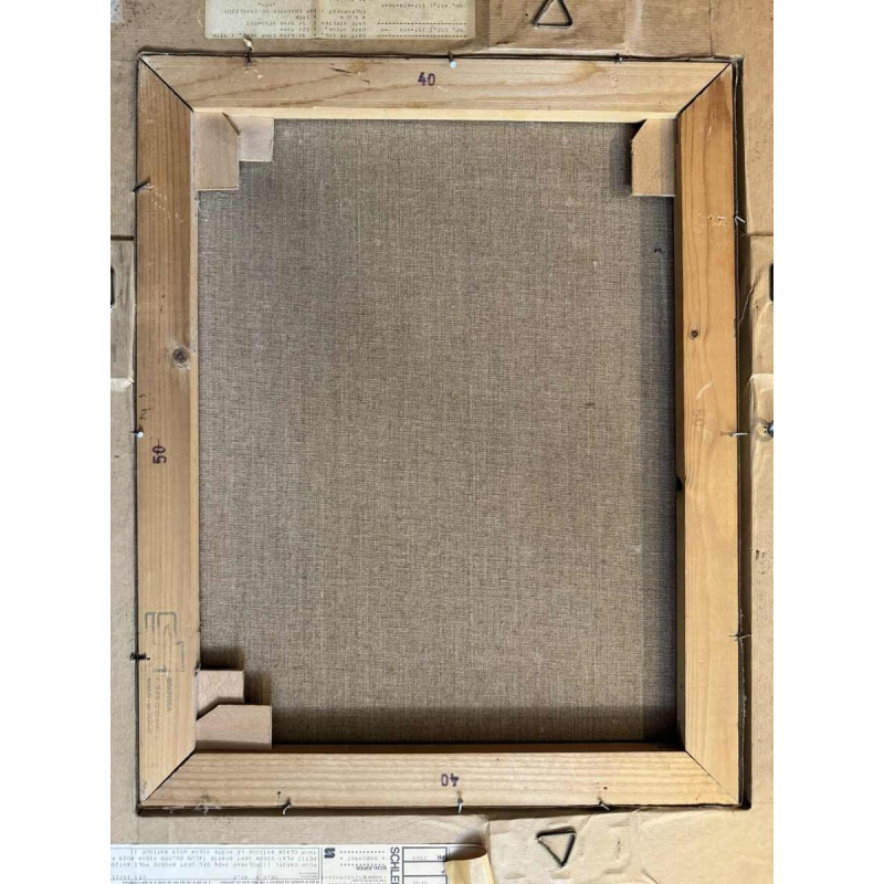 Milo DARDENNE « The village of Laforêt under the snow » painting oil on canvas