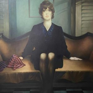 MACKOWIAK ERWIN " Mélancolie du soir 1985" tableau / peinture Pop Art belge