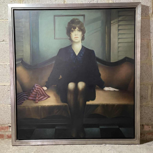 MACKOWIAK ERWIN " Mélancolie du soir 1985" tableau / peinture Pop Art belge