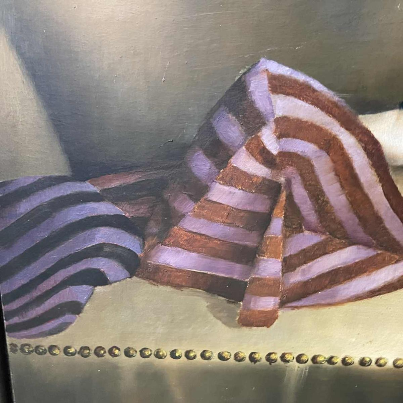 MACKOWIAK ERWIN " Mélancolie du soir 1985 " schilderij / Belgisch Pop Art