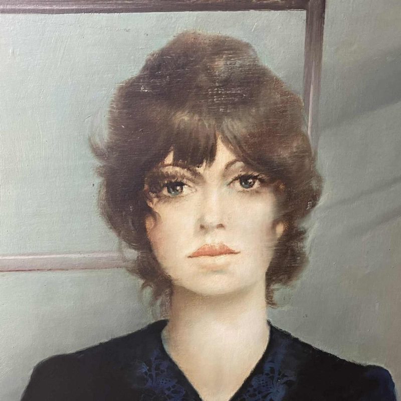 MACKOWIAK ERWIN " Mélancolie du soir 1985 " painting / Belgian Pop Art