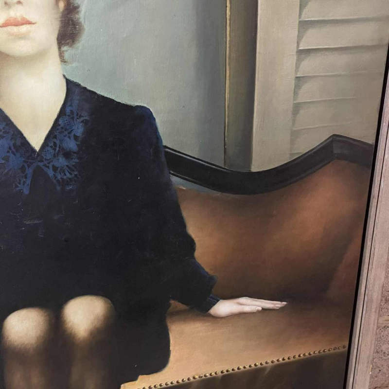 MACKOWIAK ERWIN " Mélancolie du soir 1985" tableau / peinture Pop Art belge