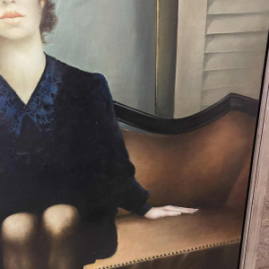 MACKOWIAK ERWIN " Mélancolie du soir 1985 " schilderij / Belgisch Pop Art