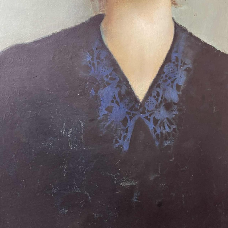 MACKOWIAK ERWIN " Mélancolie du soir 1985 " schilderij / Belgisch Pop Art