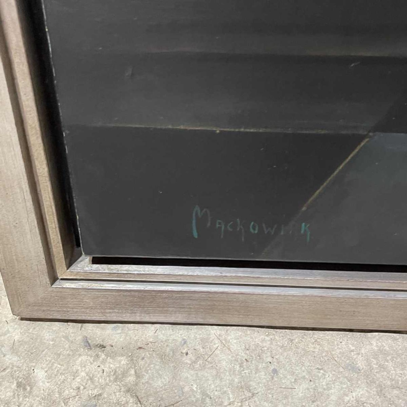 MACKOWIAK ERWIN " Mélancolie du soir 1985 " painting / Belgian Pop Art