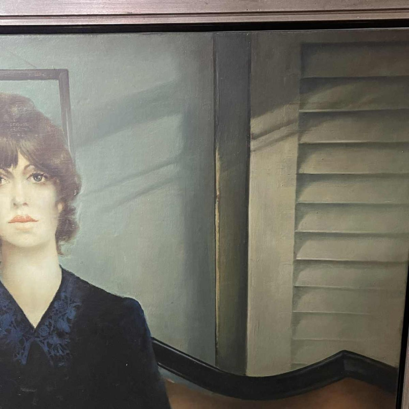 MACKOWIAK ERWIN " Mélancolie du soir 1985" tableau / peinture Pop Art belge