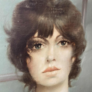 MACKOWIAK ERWIN " Mélancolie du soir 1985 " schilderij / Belgisch Pop Art