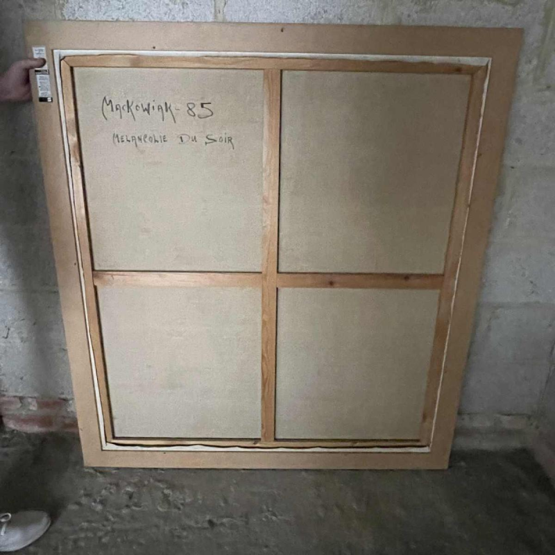 MACKOWIAK ERWIN " Mélancolie du soir 1985" tableau / peinture Pop Art belge