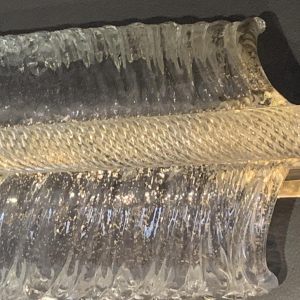 Toegeschreven aan André ARBUS: paar veren wandlampen van VERONESE (Parijs - Murano)