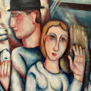 Marcel HOCQ (1933-2021): "Le carrousel galopant » peinture