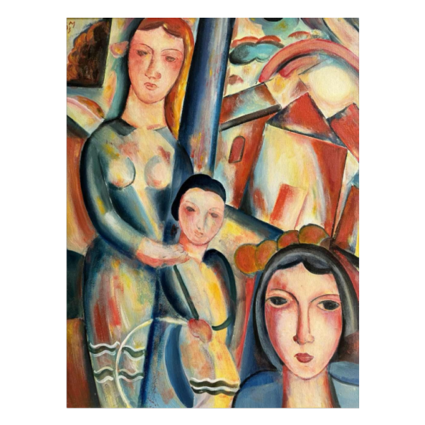 Marcel HOCQ (1933-2021): "Au square» peinture