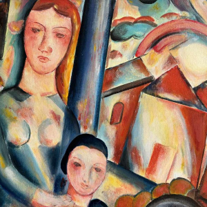 Marcel HOCQ (1933-2021): "Au square» peinture