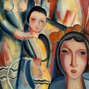 Marcel HOCQ (1933-2021): "Au square» peinture