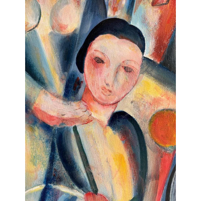 Marcel HOCQ (1933-2021): "At the square » painting