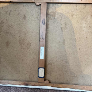 Paule BISMAN « Pêcheurs dans un coin d’Ardenne » peinture huile sur toile