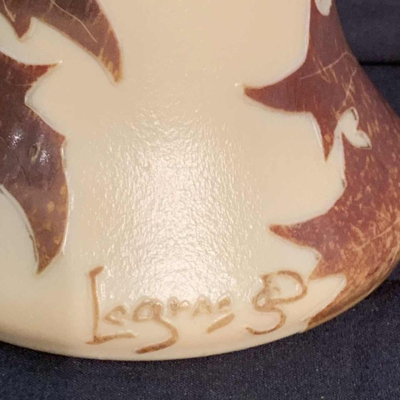 Vase LEGRAS Saint-Denis décor aux chardons ht : 40 cm