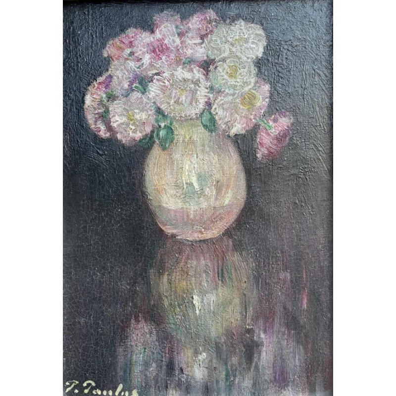 Pierre PAULUS (1881-1959) « Bouquet de fleurs » hst 33x23 cm