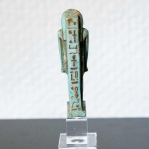 Amulet Nefertoum greenish turquoise earthenware, Egypt, Late Period to Ptolemaic Period