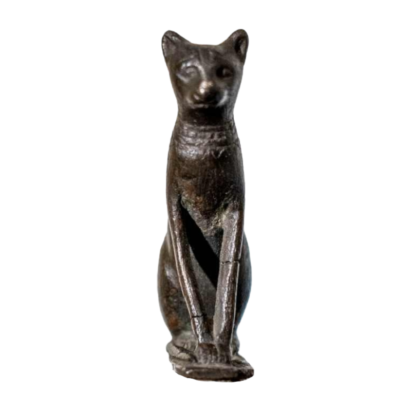 Statuette en bronze représentant la déesse « Bastet ». Égypte, Basse Époque, 664 – 332 av. J.-C.
